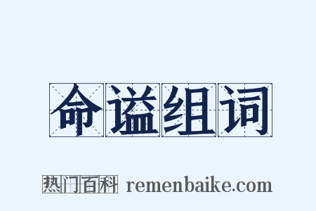 命谥组词是什么意思的图片